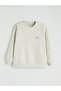 Alita City Lcw Vision Gray Printed Oversize Women's Thick Sweatshirt with a Difference - 5