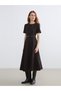 Peak New Season Crew Neck Waist-Fitted Dress