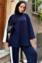 Side Stripe Suit Z5713 Navy Blue - 3