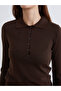 Polo Neck Women's Knitwear Sweater - 3