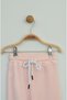 Salmon Pink'Smile' Embroidered Girls' Tracksuit Set - 6