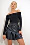 Black Madonna Collar Long Sleeve Blouse Alc-X12624 - 4