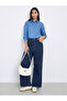 Blue Studded Detail Long Sleeve Denim Shirt - 2
