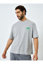 Men Oversized Jersey T-Shirt with Retro Court Graphic - 3