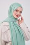 شال قطني بلون أخضر مائي - 3