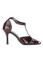Princess Women's Classic Heeled Shoes Burgundy Patent Leather - 4