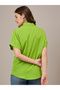 Green Open Collar Relaxed Fit Top - 4