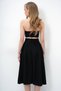 Black High Waist Wide Belted Midi Length Textured Skirt with Hidden Zipper Alc-X13473 - 6