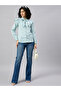 Floral Ruffle Tie-Up Neck Blouse