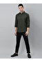 Men Olive Slim Fit Cotton Casual Shirt - 5