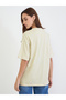 Beige Slogan Print Oversized T-Shirt - 5