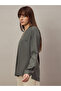 Grey Relaxed Fit Top with Fold Pleat - 5