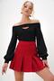 Black Madonna Collar Cut Out Detailed Knitted Blouse Alc-X12948 - 4