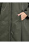 Olive Oversized Button-Front Trench Coat - 4