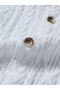 Men White Knit Shirt with Spread Collar - 4