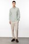 Men's Light Green Dynamic Fit Plaid Pattern Button down Collar Long Sleeve Shirt - 6