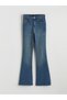 Two Mt Shop Quality Lcw Jeans Indigo Denim Straight Spanish & Flare High Waist Spanish Leg Women's Jeans - 5