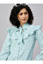 Floral Ruffle Tie-Up Neck Blouse - 3
