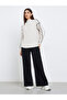 Beige Oversized Piped Detail Sweatshirt - 2