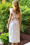 White Madonna Collar Embroidered Lined Woven Dress Alc-X12413 - 6