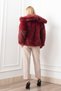 Women's Winter Burgundy Soft Elegance Plush Coat Stylish Daily Comfortable 2609 - 3