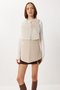 Faux Fur Detailed Cashmere Vest Lwf0050 Cream - 3
