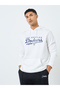 Men White Los Angeles Dodgers Print Hoodie - 3