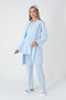Women's Jacquard Quilted Shawl Collar Cotton Winter Maternity Pajama Set with Dressing Gown 3-Piece Pajama Set - 3