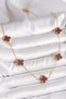 316L Steel Gold Color Chain Claret Red Clover Model Women's Necklace - 2