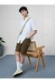 Men Brown Knee Length Plain Denim Shorts - 2