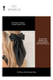 Women's Black Shiny Bow Ribbon Long Luxury Buckle - 6