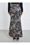 Animal Print Bodycon Maxi Skirt - 4