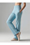 Blue Wide Waistband Flare Joggers - 2