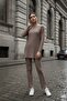 Cotton Corded Fabric Women's Blouse and Pants Two-Piece Set - 5