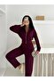 Women's Shalwar Cut Zippered Stand-Up Collar Casual Modal Sweat Suit - 5