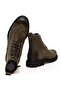 Khaki Color Lace-Up Genuine Leather Suede Men's Boots - 2