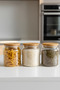 3-Piece Glass Storage Container Set 575 Cc - Food Preservation Jar with Vacuum Bamboo Lid