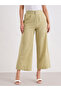 Green Casual Wide Leg Culottes - 2