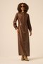Women's Leather Dress Bitter Brown 31225