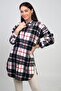 Women's Side Slit Plaid Long Shirt