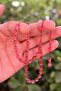 Rose Color Barley Cut Special System Fire Amber Prayer Beads 201024764