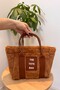 Written Taba Column Strap Fur Plush Crossbody Women's Bag - 6