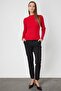 Crew Neck Knitted Patterned Sweater - 3