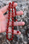 Marble Dark Brown Barley Cut Amber Prayer Beads 8X11 mm 201024774 - 4