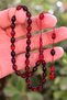 Marbled Red Black Barley Cut Special System Fire Amber Prayer Beads 201024762