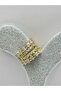 Steel Gold Stone Cartilage Compression Earrings - 6