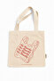 No Thanks Printed Canvas Tote Bag with Velcro and Inner Pocket