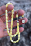 Yellow Small Capsule Cut Drop Simile Beirut Powder Amber Prayer Beads 8X5 mm