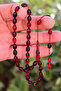 Marbled Red Black Barley Cut Special System Fire Amber Prayer Beads 201024762 - 5