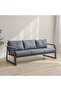 Roma 3-Seater Outdoor Sofa – Dark Grey Premium Patio Lounge Set